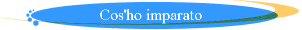 Cos'ho imparato